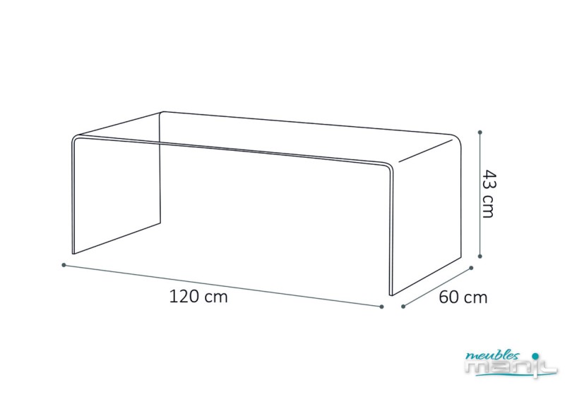 Table basse en verre Axel