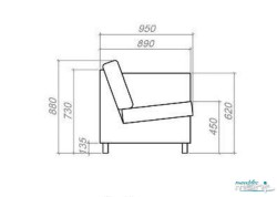 Canapé panoramique Parma