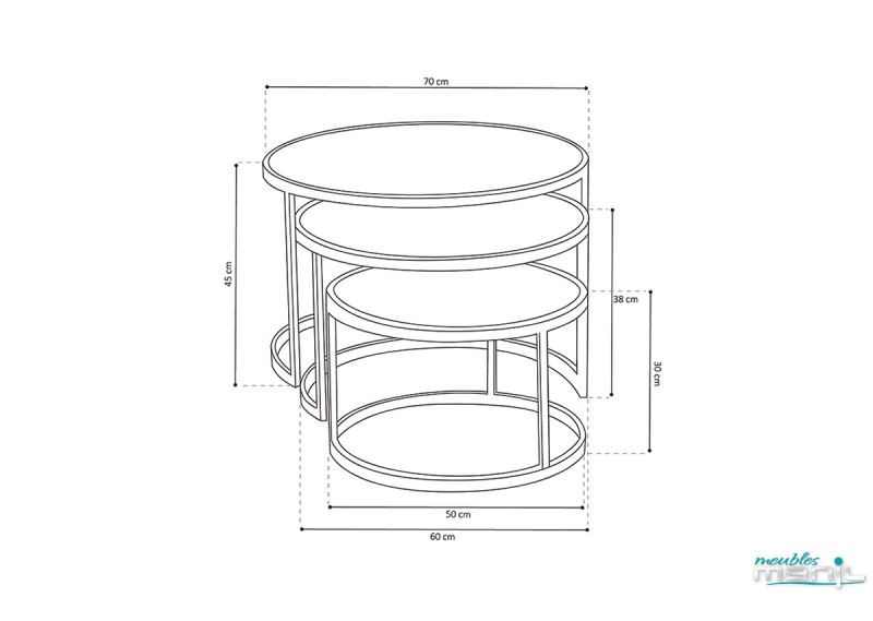 copy of Trio de tables basses Lennox