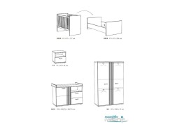 Lit bébé transformable Camille