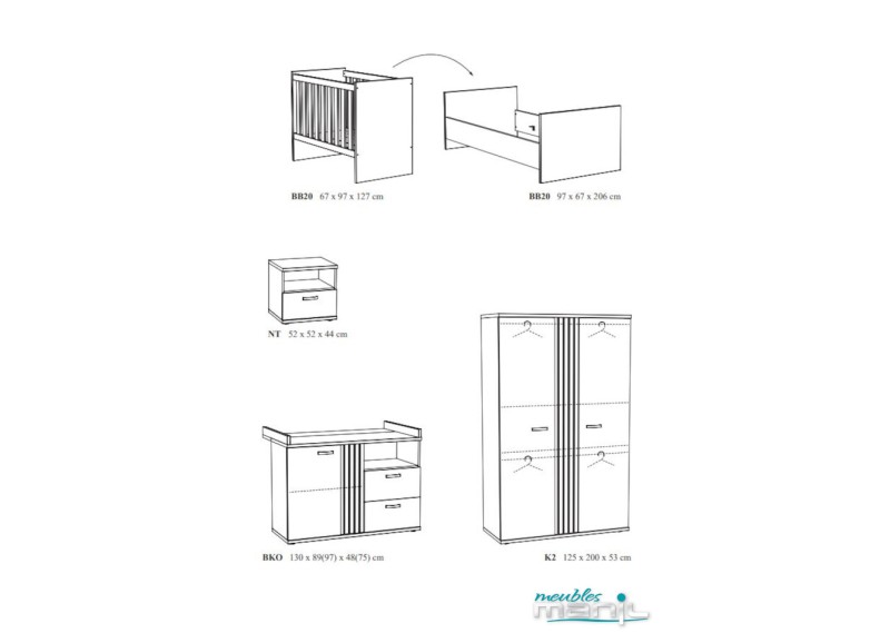 Commode bébé Camille