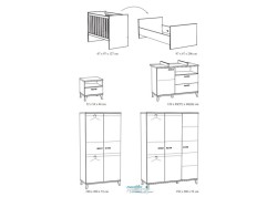 Chambre bébé EVy Chêne de Printemps